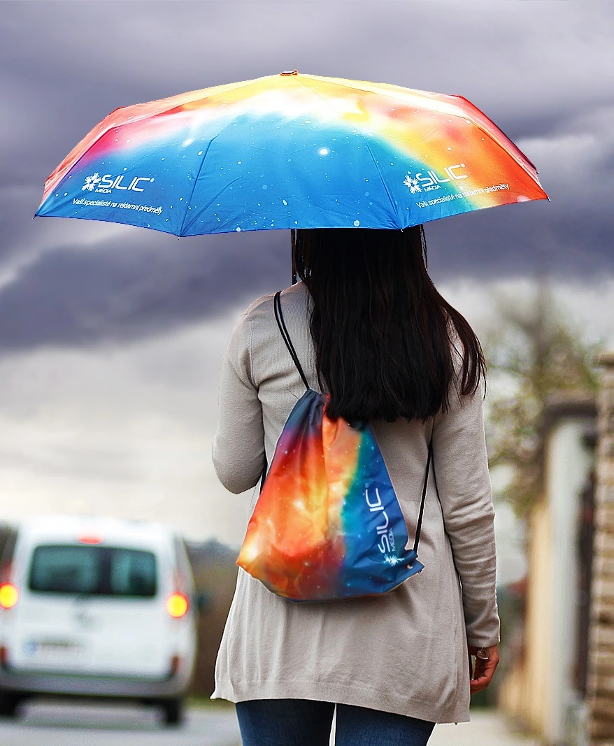 Reklamní předměty zakázková výroba - deštník s vlastním potiskem