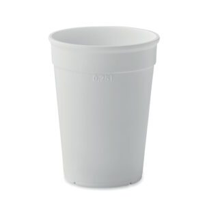 Plastový kelímek 250 ml AWAYCUP - Bílá